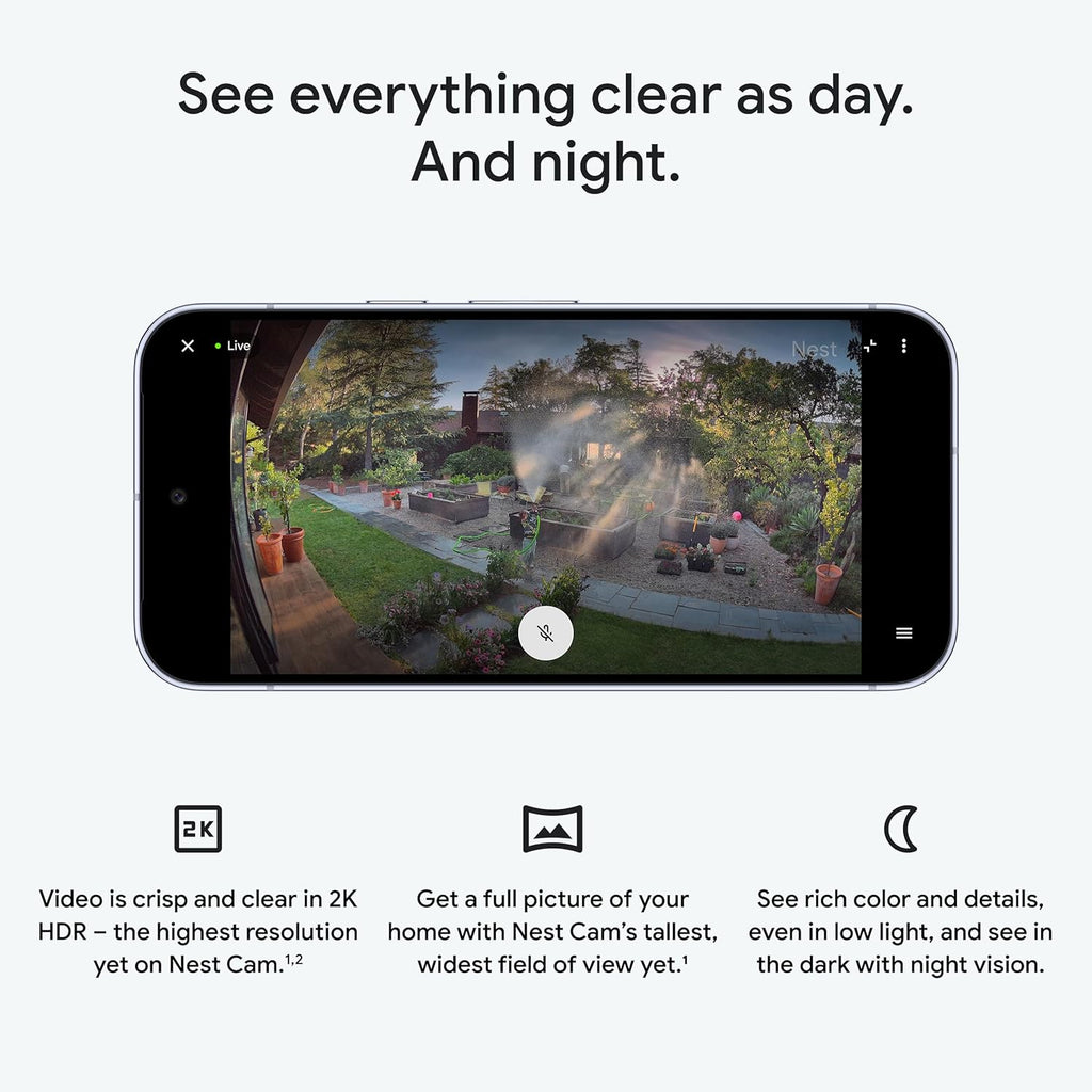 Nest Cam Outdoor (Wired, 2nd Gen) - view 6