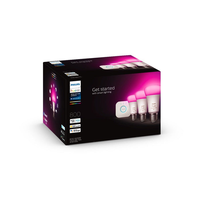 Philips Hue White and Colour Ambiance Starter Kit 7.5W A60 E27