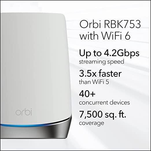 Orbi Mesh WiFi 6 System AX4200 (RBK753)