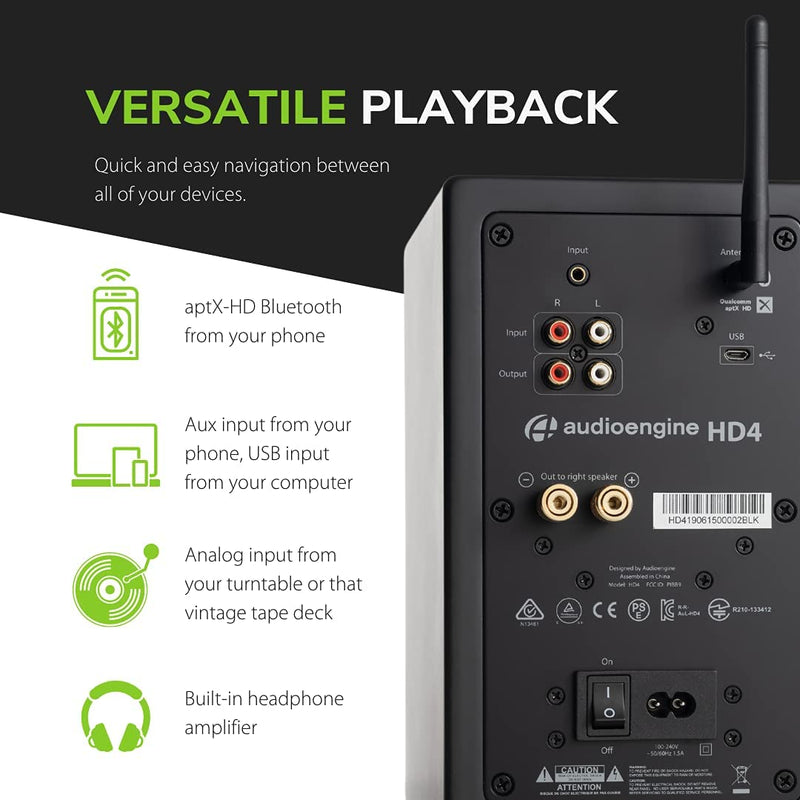 Audioengine : HD4 Wireless (Pair)