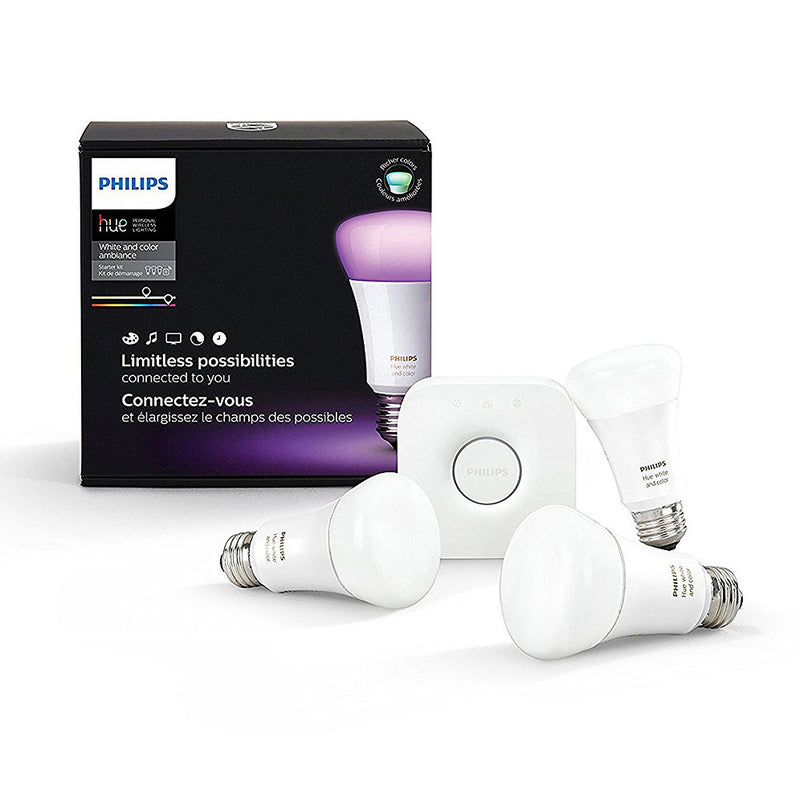 Philips Hue White and Color Ambiance A19 Starter Kit