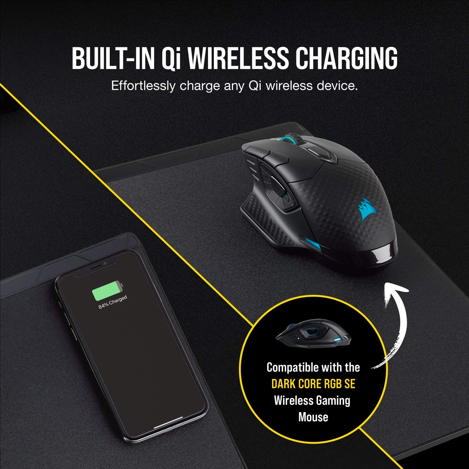 CORSAIR: MM1000 Qi Wireless Charging Mouse Pad - view 3