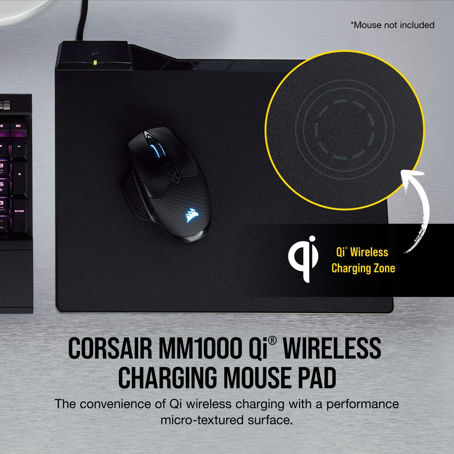 CORSAIR: MM1000 Qi Wireless Charging Mouse Pad - view 2